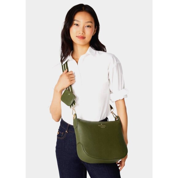 New Kate Spade Rosie Large Crossbody Pebbled Leather Enchanted Green - Picture 4 of 6